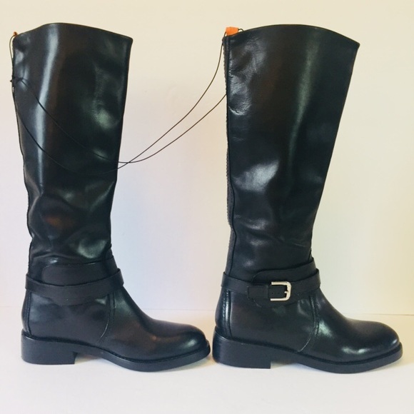 Maxgreat Black Leather Riding Boots New In Box NIB - Picture 6 of 8